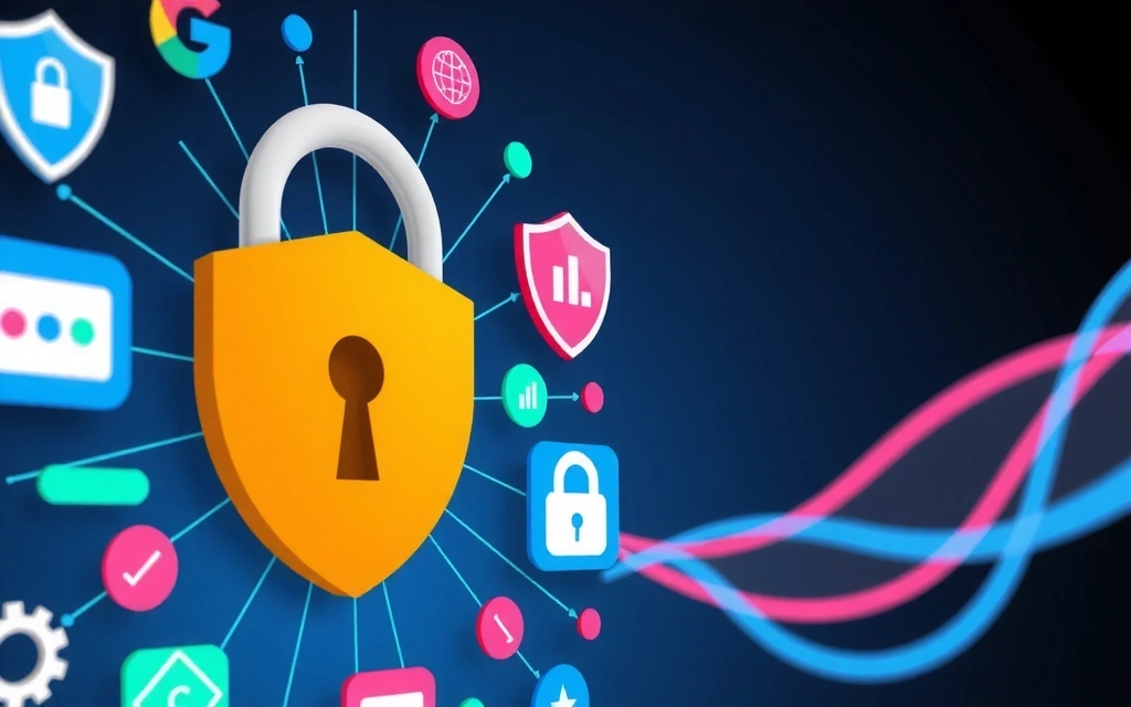 Illustration de la sécurité des données et de la confidentialité en ligne